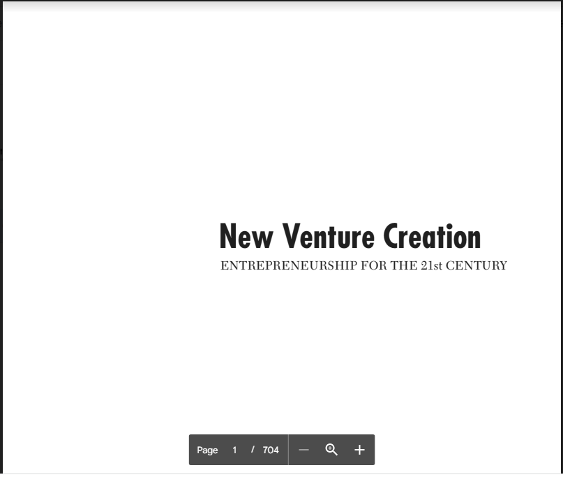 New Venture  creation